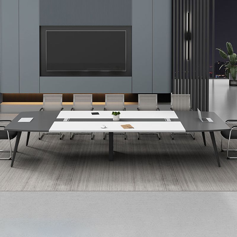 Escritorio de escritura de madera de estilo industrial escritorio de gestión de cables de la oficina para la oficina