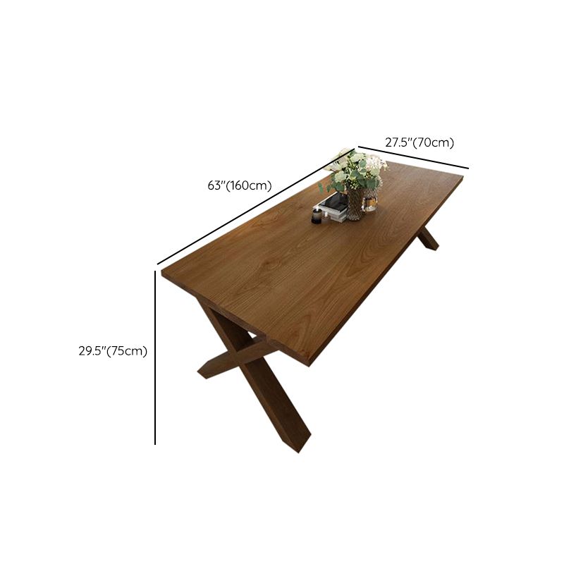 Mesa de comedor de madera de estilo industrial Mesa de comedor rectangular con patas de madera