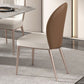 Nordic Style Side Chair Faux Leather Kitchen Dining Chair with Metal Base