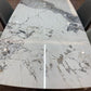 Rectangle Double Pedestal Glam Dining Table Brown Tone Fixed Table with Sintered Stone Clearhalo ' dining_table' 'Dining Tables & Seating' 'Dining Tables' 'furn' 'furn_dining_table' 'Furniture' 'furniture_dining_table' 'Kitchen & Dining Furniture' 'kitchen&dining_furn' 'kitchen' 'kitchen_dining_table' 1200x1200_831a1cde-db8d-42bb-8e47-ae4948d8e4da