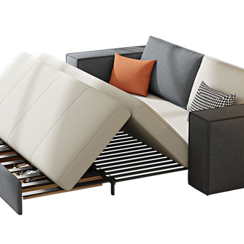 33.46 "Hフェイクレザースリーパーソファ布張りスクエアアームソファベッド