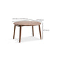 Modern Round Retractable Walnut Top Dining Table with 4 Brown Legs