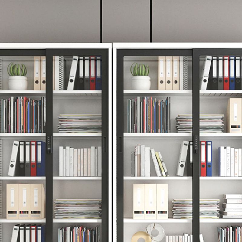 Classeur contemporain Bloc de couleur Blocage en métal avec étagères de rangement