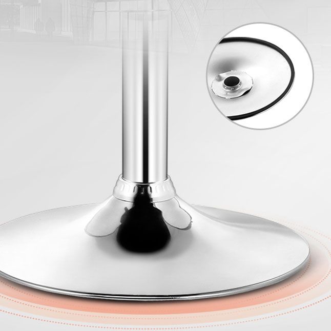 Sgabello da cuscino in pelle bassa in metallo in metallo scandinavo con base di ferro per bar