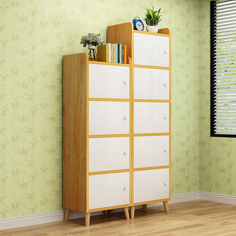 9.4 "W moderne houten boekenplank gesloten achterste plank boekenkast met deuren