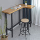Industrial Black Iron Bar Table Wood Specialty Top 41.3"H Bistro Table for Living Room Clearhalo 'Bar Furniture' 'Bar Tables' 'bar_tables' 'furn' 'furn_bar_tables' 'Furniture' 'furniture_bar_tables' 'Kitchen & Dining Furniture' 1200x1200_831f1bb4-c3fb-47b0-b995-32e3e7281680