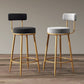 Glam Metal Upholstered Bar Stool Bristol Barstool with Iron Legs and Low Back Clearhalo 'Bar Furniture' 'Bar Stools' 'bar_stools' 'furn' 'furn_bar_stools' 'furniture_bar_stools' 'Kitchen & Dining Furniture' 'kitchen&dining_furn' 'kitchen' 'kitchen_furn' Furniture' 1200x1200_83218a71-8498-474a-92fc-aeb8211b3b2e