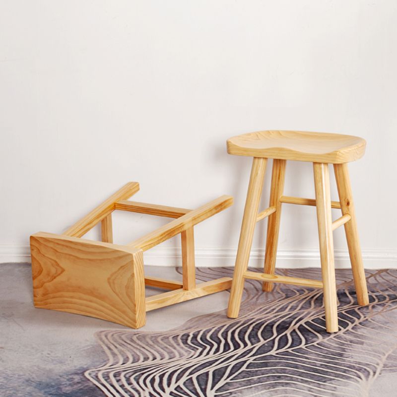 Contemporary Solid Wood Folding Bar Stool Indoor Barstool with Wood Seat and Footrest Clearhalo 'Bar Furniture' 'Bar Stools' 'bar_stools' 'furn' 'furn_bar_stools' 'furniture_bar_stools' 'Kitchen & Dining Furniture' 'kitchen&dining_furn' 'kitchen' 'kitchen_furn' Furniture' 1200x1200_832286aa-2be6-4412-9ad8-2b19b1379ef1