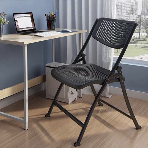 Sedia moderna per ufficio in plastica a braccia senza ruote back office sedia