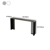 Industrial Stone Cocktail Bar Table Rectangle Double Pedestal Pub Height Dining Table Clearhalo 'Bar Furniture' 'Bar Tables' 'bar_tables' 'furn' 'furn_bar_tables' 'Furniture' 'Kitchen & Dining Furniture' 1200x1200_83231270-340f-4ed5-864f-ab1f978db4f4