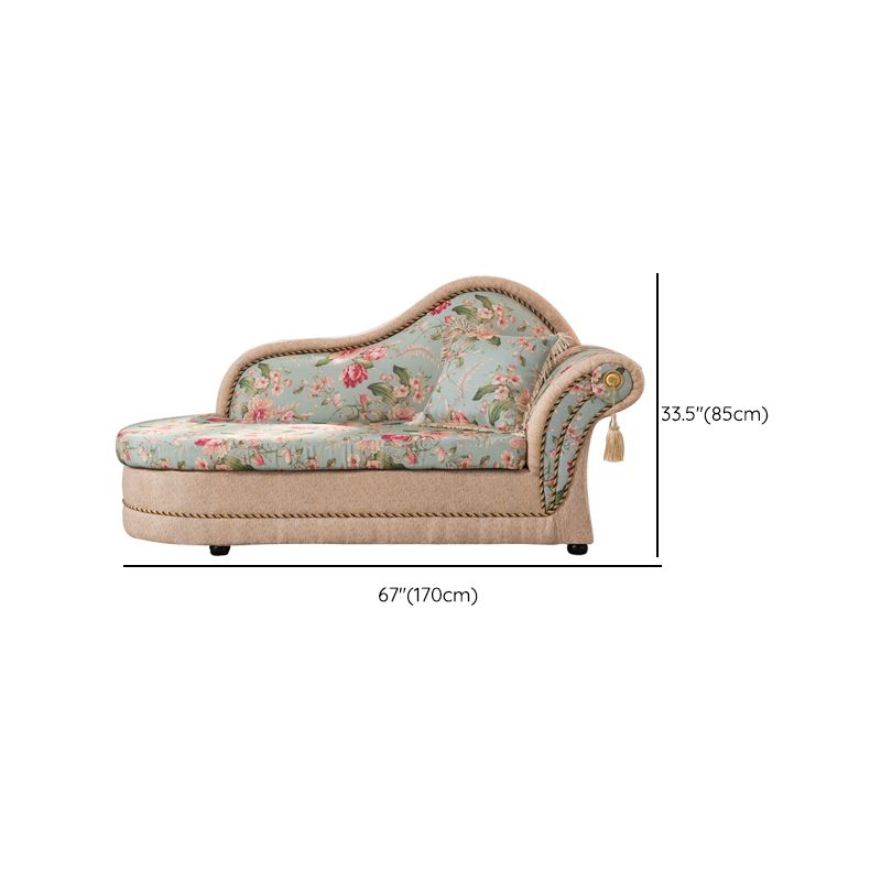 Floral with Arms Chaise Flared Arms with Legs for Bedroom Living Room Clearhalo 'Chairs & Seating' 'Chaise Lounge' 'chaise_lounge' 'furn' 'furn_chaise_lounge' 'Furniture' 'Living Room Furniture' 1200x1200_832388c2-452a-4458-bbef-9909acc5eb7e