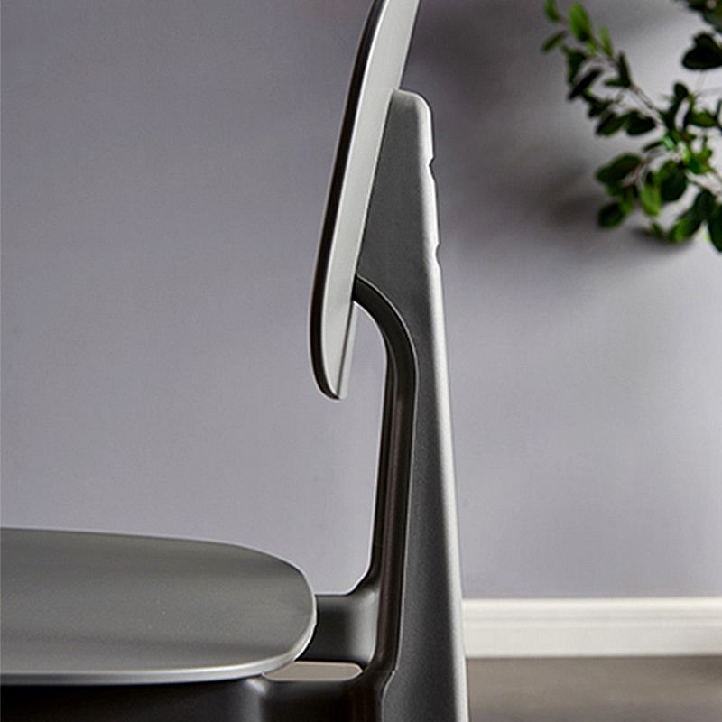 Scandinavian Plastic Armless Dining Chairs Open Back Side Chair (Set of 4) Clearhalo ' kitchen&dining_furn' 'Dining Chairs' 'Dining Tables & Seating' 'dining_chair' 'furn' 'furn_dining_chair' 'Furniture' 'furniture_dining_chair' 'Kitchen & Dining Furniture' 'kitchen' 1200x1200_8323b249-c0cf-43b1-ab64-b74f2e568849