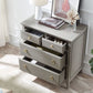 32.67" Tall 4 - Drawer Accent Chest Solid Wood Grey/Brown Chest