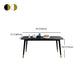 Rectangle Black Base Dining Table Modern Stone 4 Iron Legs Table Clearhalo 'Dining Tables & Seating' 'Dining Tables' 'dining_table' 'furn' 'furn_dining_table' 'Furniture' 'Kitchen & Dining Furniture' 1200x1200_8324f615-fc2c-4561-8e28-9f84b978ddab