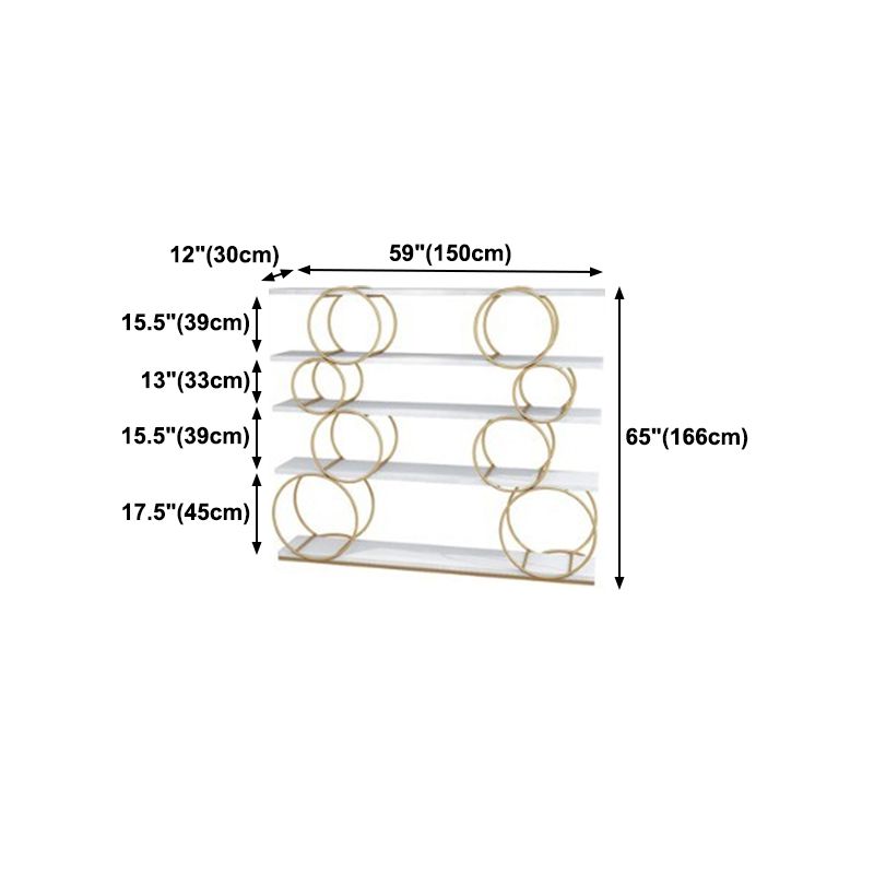 11.81"W Bookshelf Glam Style Open Back Bookcase for Office Study Room Home Clearhalo 'Bookcases' 'furn' 'furn_bookcases' 'Furniture' 'furniture_bookcases' 'kitchen' 'kitchen_bookcases' 'Living Room Furniture' 'Office Furniture' 1200x1200_832732a9-b461-41c8-9842-f4806491744e