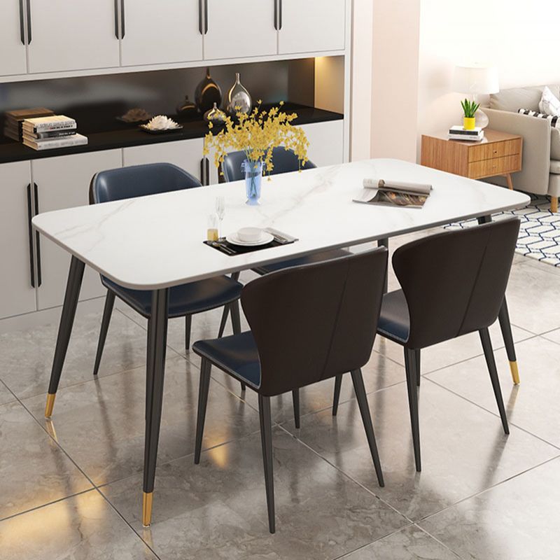 Tavolo da pranzo top lussuoso di lussuoso tavolo da pranzo in metallo 4 gambe