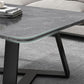 Glam Cross Legs Coffee Table Slate Rectangular Cocktail Table for Home