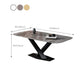 Industrial Style Sintered Stone Table Dining Rectangle Table with Metal Legs for Home Clearhalo 'Dining Tables & Seating' 'Dining Tables' 'dining_table' 'furn' 'furn_dining_table' 'Furniture' 'Kitchen & Dining Furniture' 1200x1200_8329f9c1-cbc9-42b7-8b45-7861e9e7585d