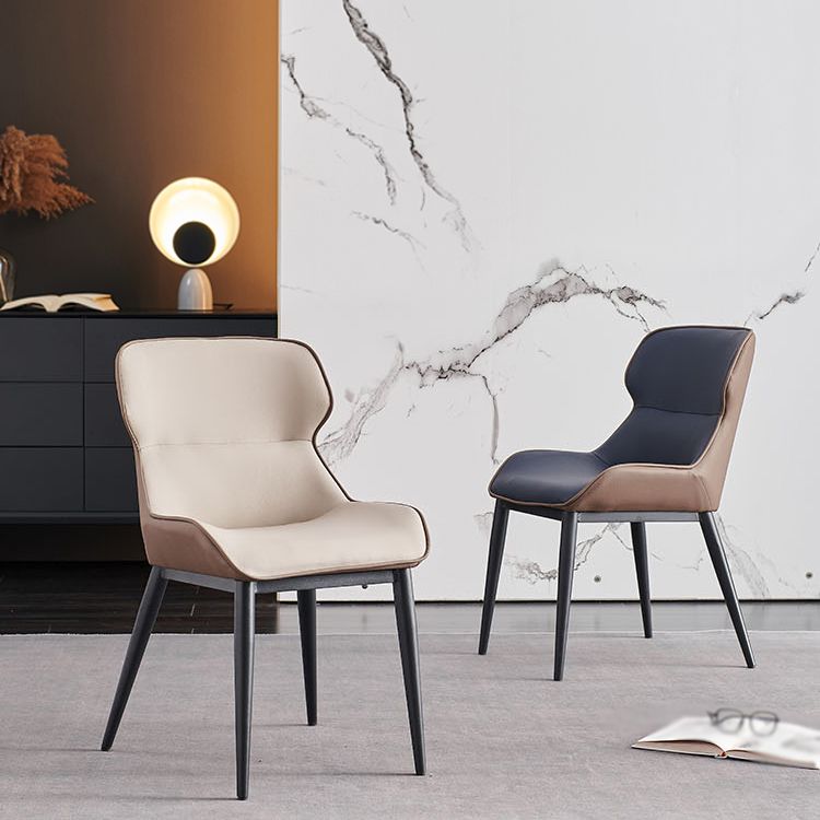 Contemporary Living Room Leather Side Chair Matte Finish Wingback Dining Chair Clearhalo ' kitchen&dining_furn' 'Dining Chairs' 'Dining Tables & Seating' 'dining_chair' 'furn' 'furn_dining_chair' 'Furniture' 'furniture_dining_chair' 'Kitchen & Dining Furniture' 'kitchen' 1200x1200_832bafdc-44e4-4e16-9d8d-52578f195bb0