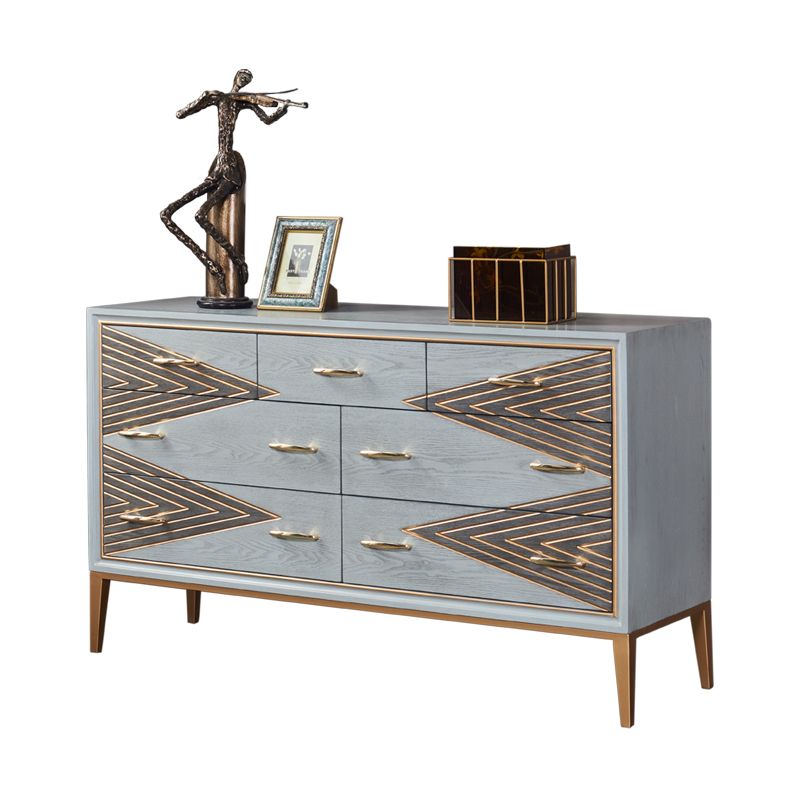 Glam Living Room Sideboard with Drawers Wood and Metal Buffet Server Clearhalo 'buffet_sideboard' 'Buffets & Sideboards' 'furn' 'furn_buffet_sideboard' 'Furniture' 'Kitchen & Dining Furniture' 1200x1200_832e4789-56fe-4bb8-a1da-91c959bd1a53