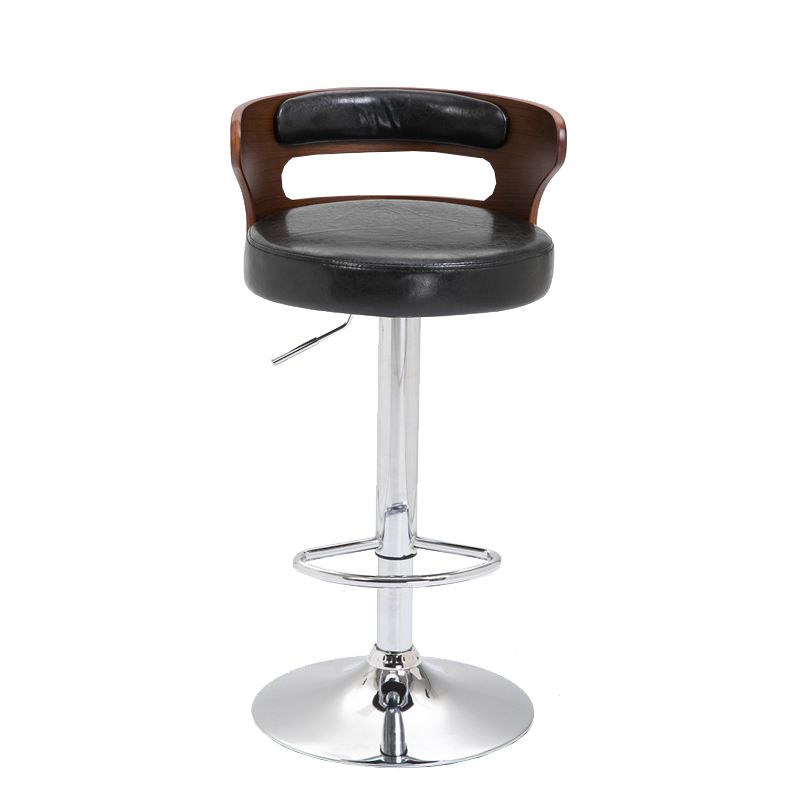 Swivel Adjustable Height Bar Stool Industrial Metal Bristol with Footrest
