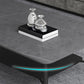 Cross Legs Rectangular Slate Coffee Cocktail Table in Gray with Shelf Clearhalo 'Coffee & Accent Tables' 'Coffee Tables' 'coffee_tables' 'furn' 'furn_coffee_tables' 'Furniture' 'Living Room Furniture' 1200x1200_83306502-7505-4d3f-8524-684712376514