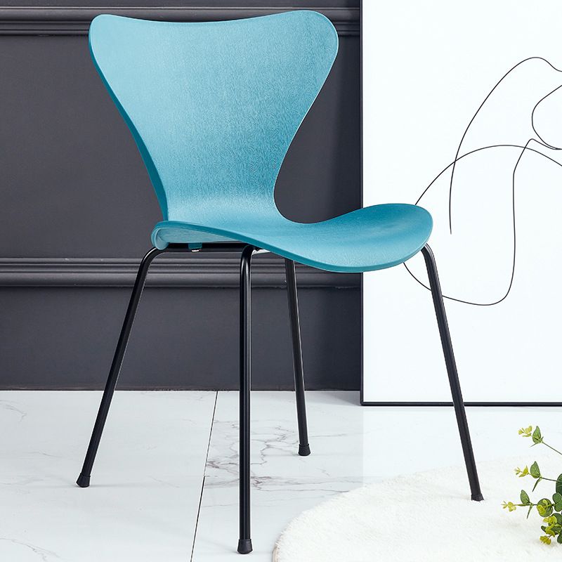 Contemporary Dining and Accent Chairs Indoor-Outdoor Solid Back Side Chair for Patio Clearhalo ' kitchen&dining_furn' 'Dining Chairs' 'Dining Tables & Seating' 'dining_chair' 'Furniture' 'furniture_dining_chair' 'Kitchen & Dining Furniture' 'kitchen' 1200x1200_8331d8b9-f91f-4ffc-ad40-fd895fc0e9e7