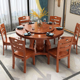 Round Solid Wood Dining Table Tradition Dining Table for Kitchen Clearhalo 'Dining Tables & Seating' 'Dining Tables' 'dining_table' 'furn' 'furn_dining_table' 'Furniture' 'Kitchen & Dining Furniture' 1200x1200_83322ca5-2bc9-4775-bacb-32ff3dcdcb5b