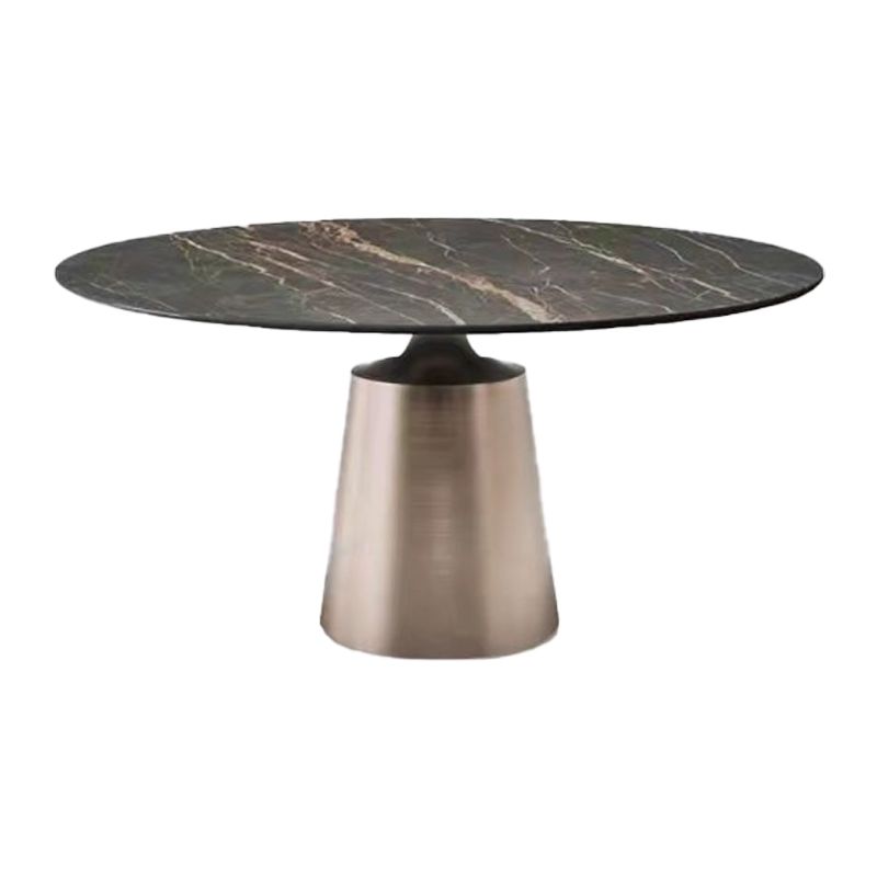 Glam Style Round Stone Top Dining Table Gold Base Dining Table for Living Room Clearhalo 'Dining Tables & Seating' 'Dining Tables' 'dining_table' 'furn' 'furn_dining_table' 'Furniture' 'furniture_dining_table' 'Kitchen & Dining Furniture' 'kitchen' 'kitchen_dining_table' 1200x1200_83337eb8-ebf9-428c-9a97-5d6d01c19ffd