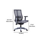 Poltrona contemporanea con supporto lombare grigio con sedia da ufficio con ruote