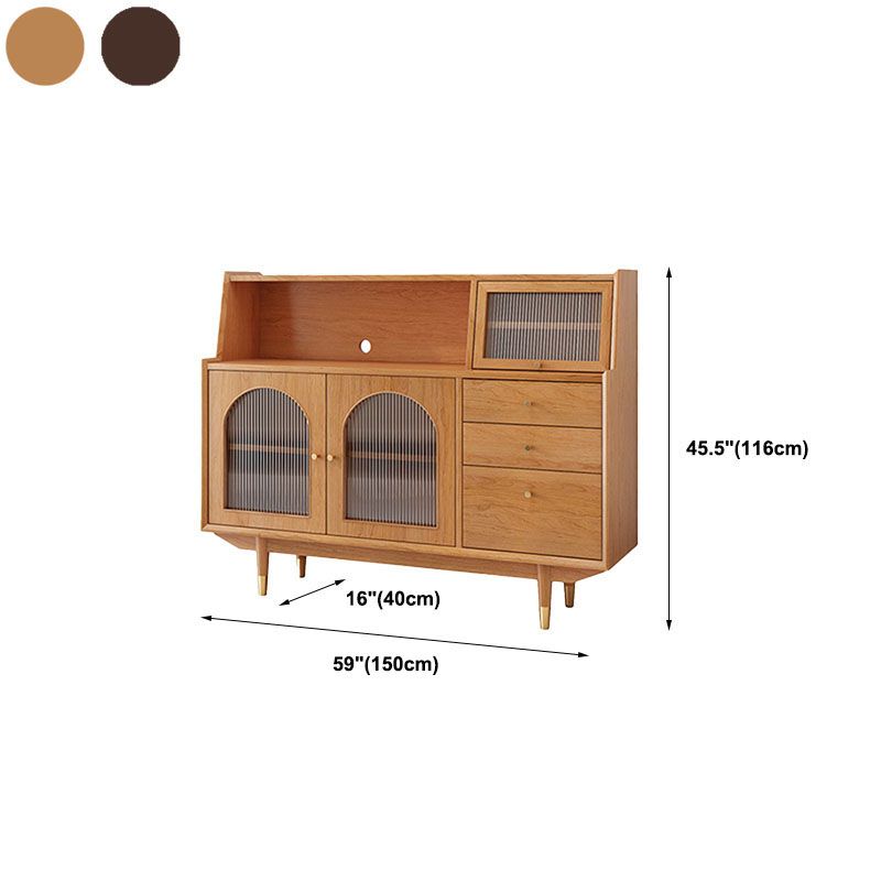 Solid Wood Modern Style Sideboard Door and Chair Sideboard for Kitchen Clearhalo 'buffet_sideboard' 'Buffets & Sideboards' 'furn' 'furn_buffet_sideboard' 'Furniture' 'Kitchen & Dining Furniture' 1200x1200_833553d3-e485-4fa0-a3c9-4426b5212ad9