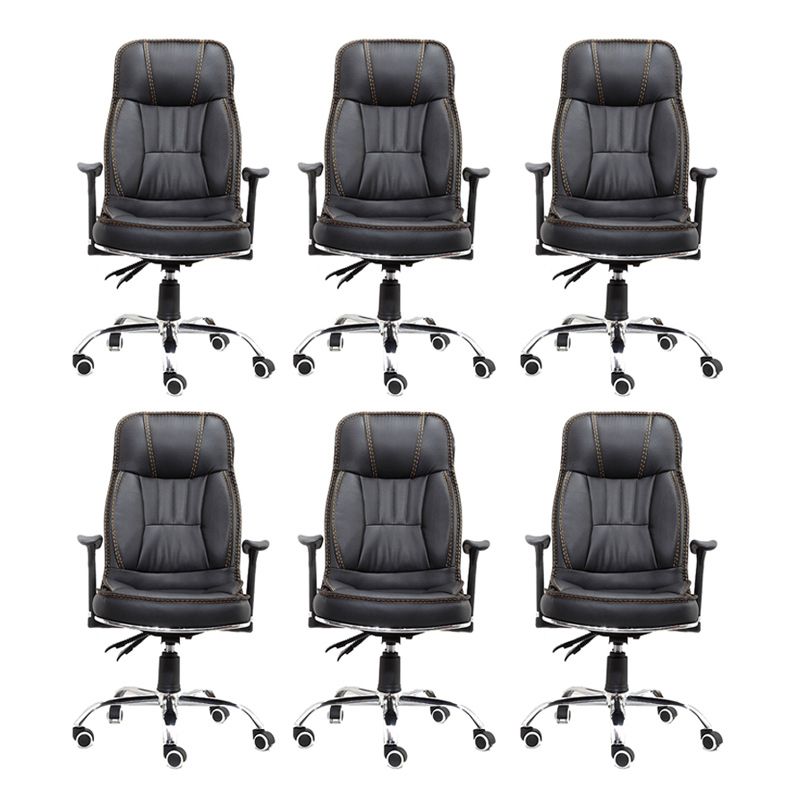 Black Contemporary Executive Chair Upholstered Managers Chair Clearhalo 'furn' 'furn_office_chair' 'Furniture' 'Office Chairs' 'Office Furniture' 'office_chair' 1200x1200_8336348c-619b-41d5-bf56-ac4c6d2dca02