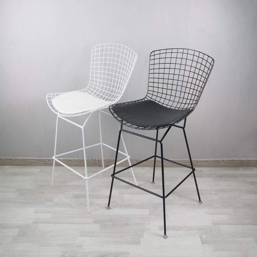 Metal Bar Stool Modern Style Backrest Bar Stools for Dining Room