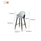 Taburete de bar de glam rango tapizado de respaldo de respaldo para uso de la perforación