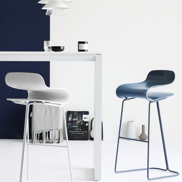 Backrest Armless Counter Stool Modern Iron Bar Stool with Plastic Cushion Clearhalo 'Bar Furniture' 'Bar Stools' 'bar_stools' 'furn' 'furn_bar_stools' 'Furniture' 'Kitchen & Dining Furniture' 1200x1200_833a8b13-6bfe-47ac-9e63-ffc558748473