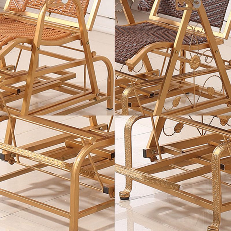 Rocker moderne en osier tissé Rope pliable et fauteuil inclinable résistant aux intempéries