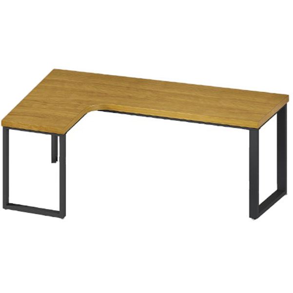 Escritorio de escritura de madera sólida de pino escritorio de oficina de forma industrial de estilo L