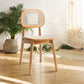 Traditional Dining Chair Solid Wood Open Back Side Chair for Home