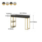 Glam Bar Table with Rectangle Top Double Pedestal Table-41.3" H Clearhalo 'Bar Furniture' 'Bar Tables' 'bar_tables' 'furn' 'furn_bar_tables' 'Furniture' 'furniture_bar_tables' 'Kitchen & Dining Furniture' 1200x1200_833f37e1-1213-435a-9f55-7f607631af50