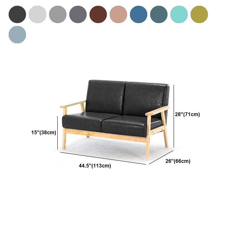 Modern Sofa 44.48" W x 25.98" D x 27.95" H Square Arm Sofa for Living Room Clearhalo 'furn' 'furn_sofas' 'Furniture' 'Living Room Furniture' 'Sofa' 'sofas' 1200x1200_83407f94-21f2-40b9-b8ec-433b1a6749f1