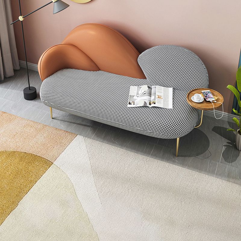 Contemporary Curved Sofa Moon Shape Sloped Arm Sofa with Storage Tray for Living Room Clearhalo 'furn' 'furn_sofas' 'Furniture' 'Living Room Furniture' 'Sofa' 'sofas' 1200x1200_8341342c-2441-4d99-bec7-fd26650c23c0
