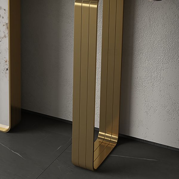 Tavolino console rettangolare moderna Tabella di divano console in oro e bianco