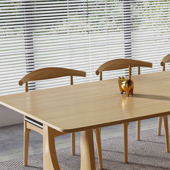 Juego de comedor de madera tradicional 1/7 piezas de mesa de comedor rectangular