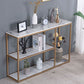12 "W Modern Marble Console Table Accento resistente al pavimento Resistente Tavolo per Hall