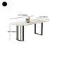 Irregular Shape White Table for Restaurant Sintered Stone Table with Double Pedestal Clearhalo 'Dining Tables & Seating' 'Dining Tables' 'dining_table' 'furn' 'furn_dining_table' 'Furniture' 'furniture_dining_table' 'Kitchen & Dining Furniture' 'kitchen' 'kitchen_dining_table' 1200x1200_8346f3ca-8b00-4bfb-9949-e6b9100f2bd2