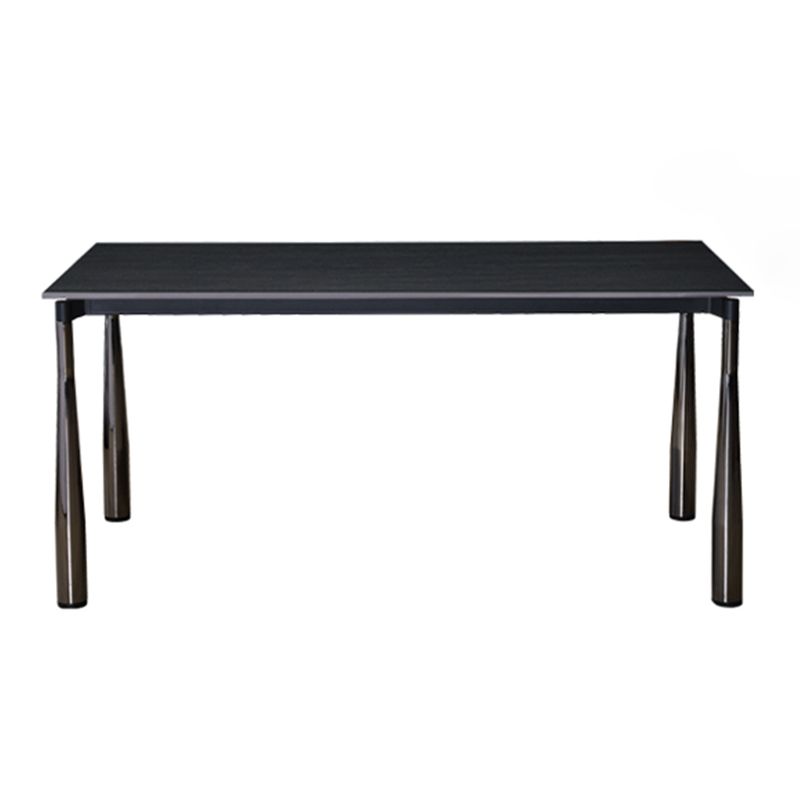 Modern Black Rectangle Dining Table Set 1/4/5/7 Pieces Dinette Set with Sintered Stone Top