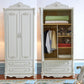 French Country Wardrobe White Colour Solid Wood Wardrobe Closet with Drawers