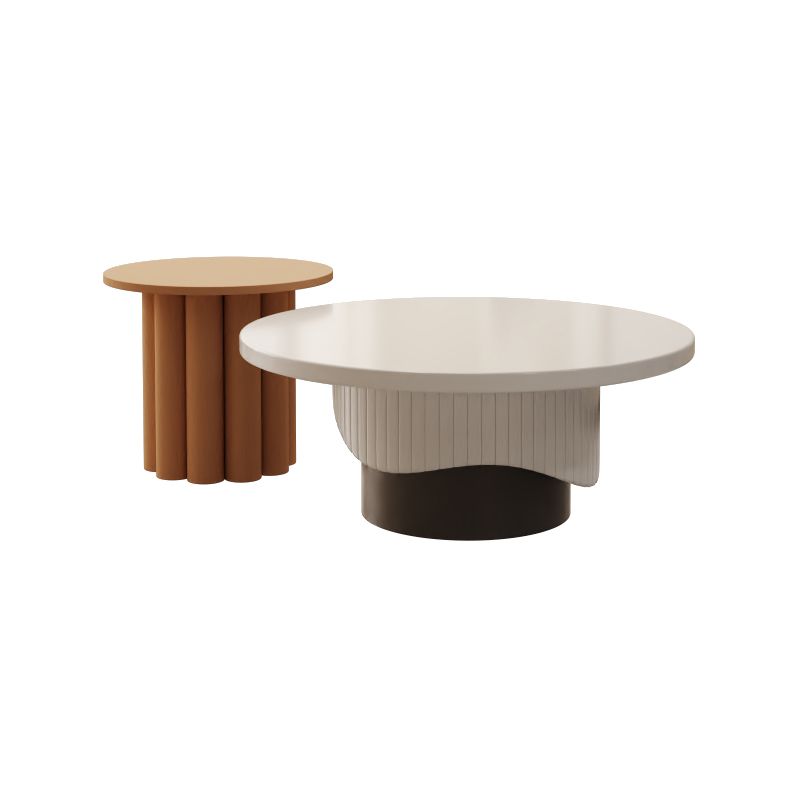 Contemporary Cocktail Table Round Pedestal Wood Coffee Cocktail Table Clearhalo 'Coffee & Accent Tables' 'Coffee Tables' 'coffee_tables' 'furn' 'furn_coffee_tables' 'Furniture' 'Living Room Furniture' 1200x1200_83487f39-7d65-4fb2-99da-6bd1b2d46c9a