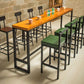 Industrial Bar Table Solid Wood Bar Dining Table with Trestle Base Clearhalo 'Bar Furniture' 'Bar Tables' 'bar_tables' 'furn' 'furn_bar_tables' 'Furniture' 'furniture_bar_tables' 'Kitchen & Dining Furniture' 1200x1200_8348c0c1-89e9-424b-aee6-b529a2a410c0