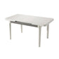 Contemporary Dining Table for Home White Dinette Table with Wooden Frame